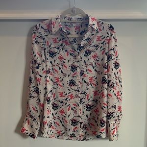 Patterned Long Sleeve Button Down